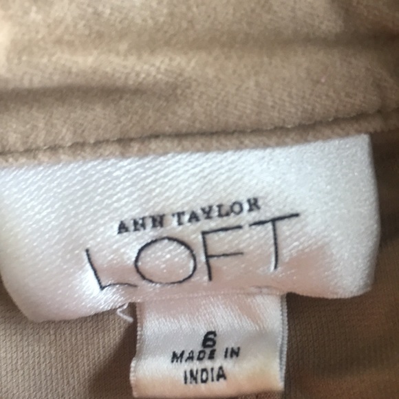 Loft velvet blazer tan color sz 6 - Picture 3 of 10